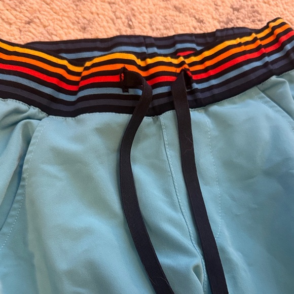 Blue Jogger scrub Pants with Striped Trim - Picture 2 of 3